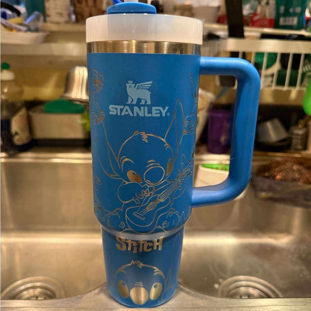 Stanley Blue Stitch mug